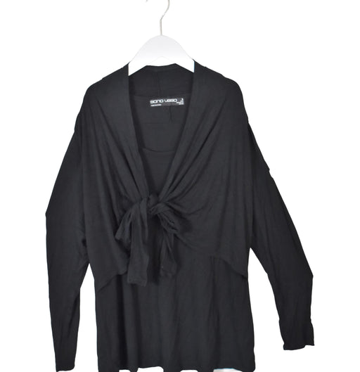 A Black Long Sleeve Tops from Sono Vaso in size S for maternity. (Front View)