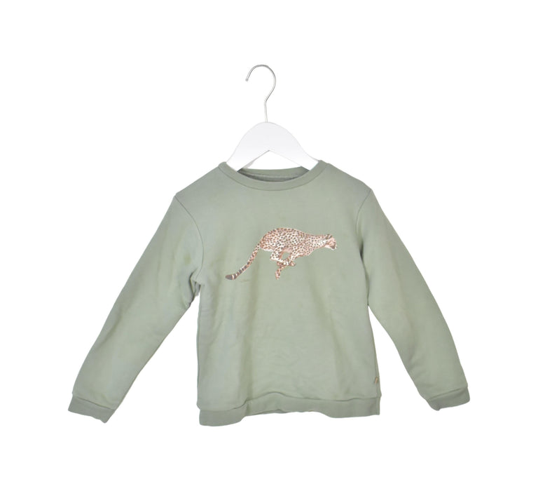 A Green Crewneck Sweatshirts from Arsène et les pipelettes in size 6T for neutral. (Front View)