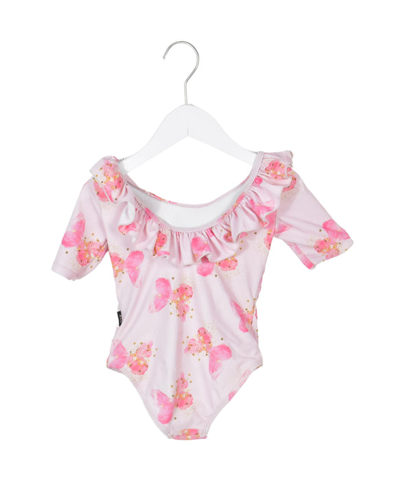 A Pink Swimsuits from Rock Your Kid in size 2T for girl. (Front View)