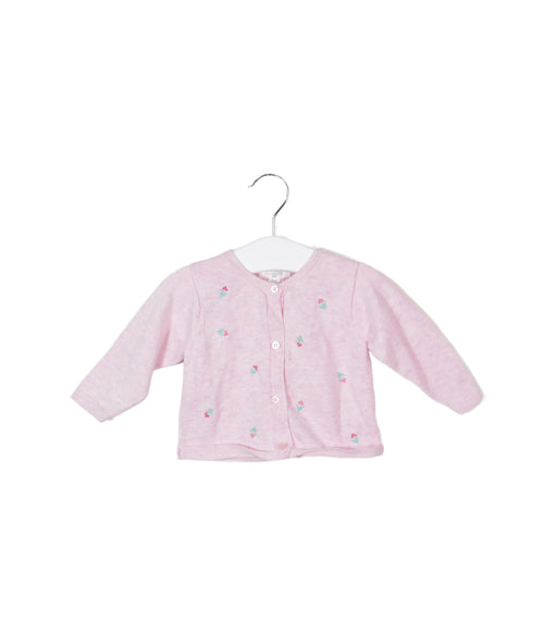 A Pink Cardigans from Purebaby in size 3-6M for girl. (Front View)