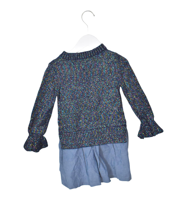 A Blue Sweater Dresses from Crewcuts in size 4T for girl. (Back View)