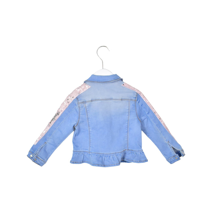 A Blue Lightweight Jackets from Seed in size 4T for girl. (Back View)