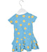 A Blue Short Sleeve Dresses from Le Petit Society in size 6-12M for girl. (Back View)
