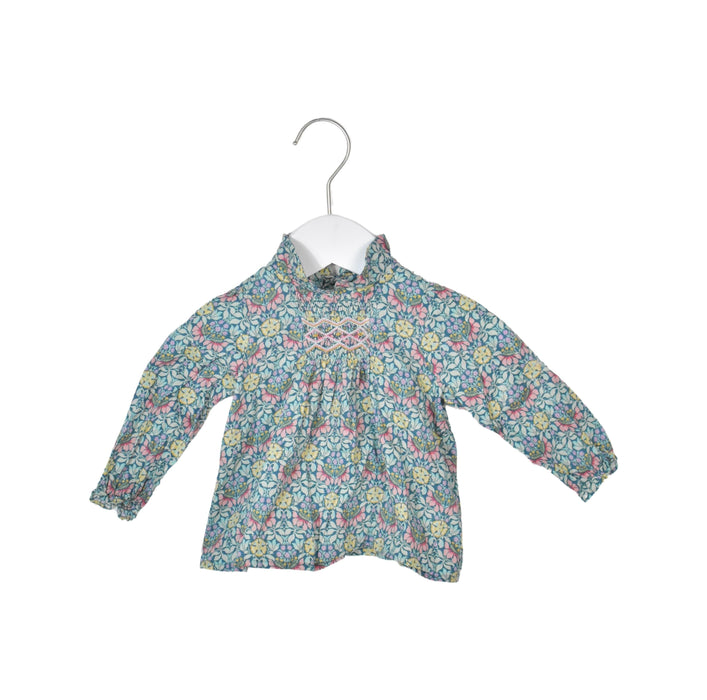 A Green Long Sleeve Tops from Bonpoint in size 6-12M for girl. (Front View)