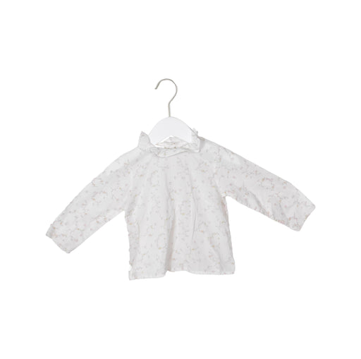 A White Long Sleeve Tops from Bonpoint in size 2T for girl. (Front View)