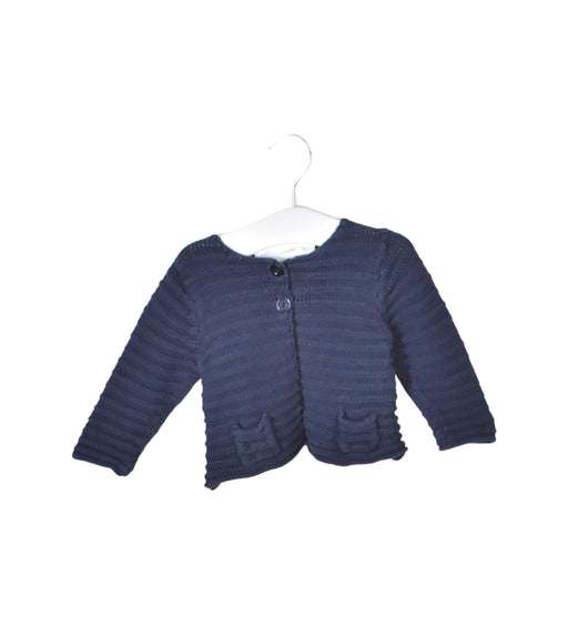 A Navy Cardigans from Chateau de Sable in size 6-12M for neutral. (Front View)