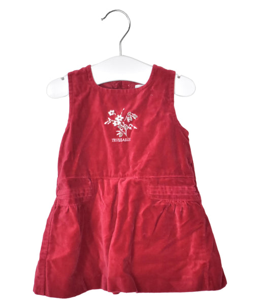 A Red Sleeveless Dresses from Trussardi in size 6-12M for girl. (Front View)