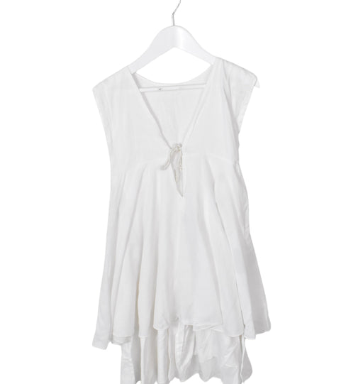 A White Sleeveless Dresses from Ori Musi in size 6T for girl. (Front View)