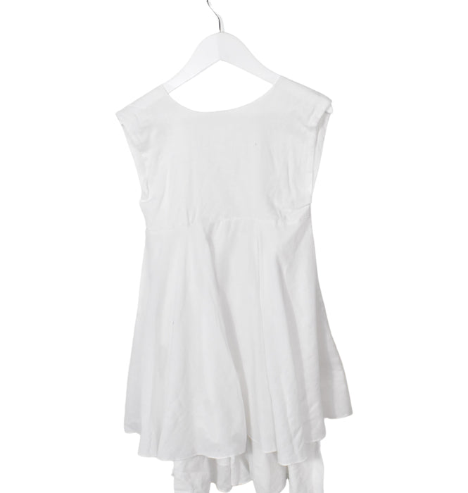 A White Sleeveless Dresses from Ori Musi in size 6T for girl. (Back View)