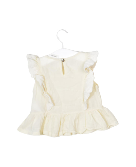 A Beige Short Sleeve Tops from Lil' Atelier in size 4T for girl. (Back View)