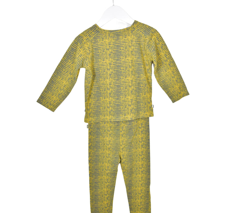 A Yellow Pyjama Sets from Kidscase in size 4T for neutral. (Back View)