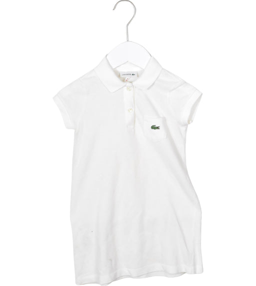 A White Short Sleeve Dresses from Lacoste in size 4T for girl. (Front View)