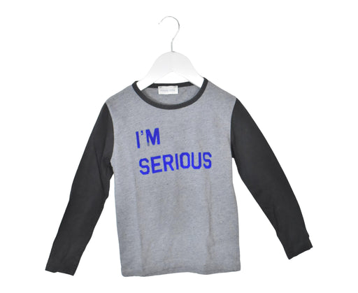 A Grey Long Sleeve Tops from Simple Kids in size 6T for neutral. (Front View)