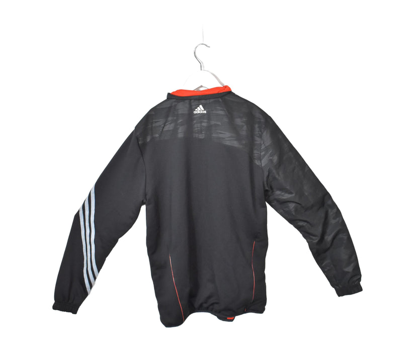 A Black Lightweight Jackets from Adidas in size 11Y for neutral. (Back View)