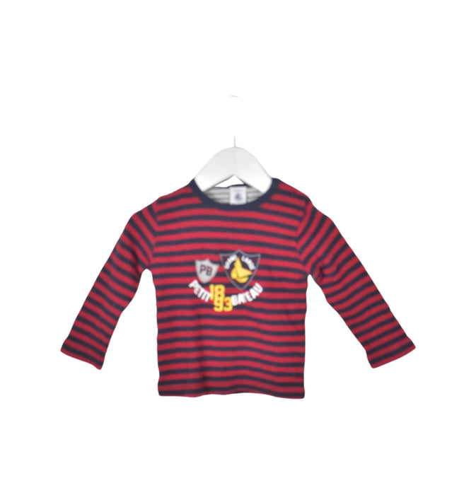 A Red Long Sleeve Tops from Petit Bateau in size 12-18M for neutral. (Front View)