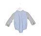 A Blue Long Sleeve Bodysuits from Chateau de Sable in size 6-12M for boy. (Back View)