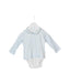 A Blue Long Sleeve Bodysuits from Petit Bateau in size 12-18M for neutral. (Front View)