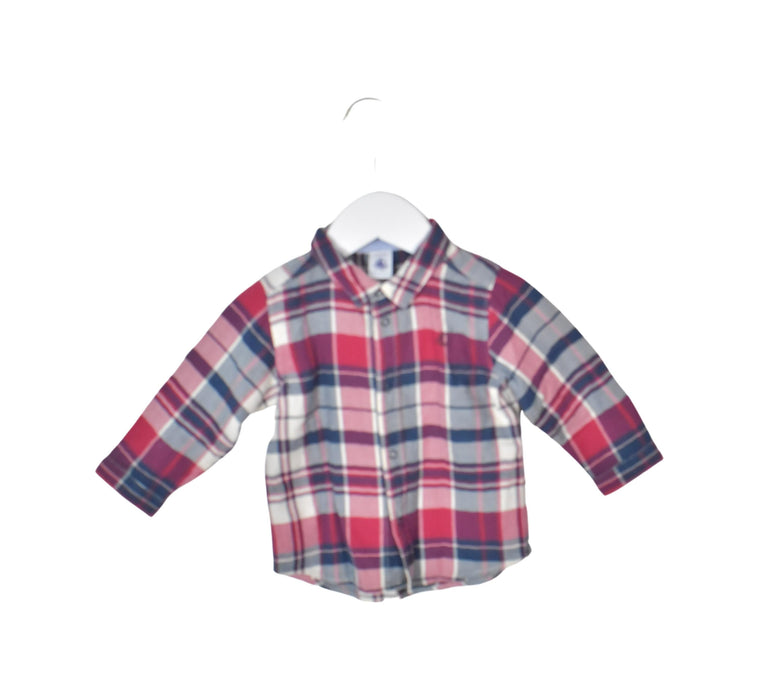 A Red Shirts from Petit Bateau in size 12-18M for boy. (Front View)
