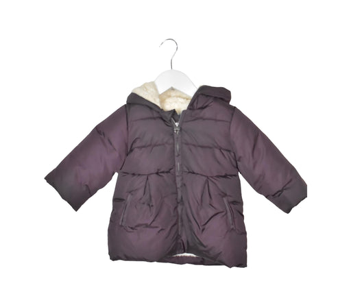 A Purple Puffer/Quilted Jackets from Jacadi in size 6-12M for neutral. (Front View)