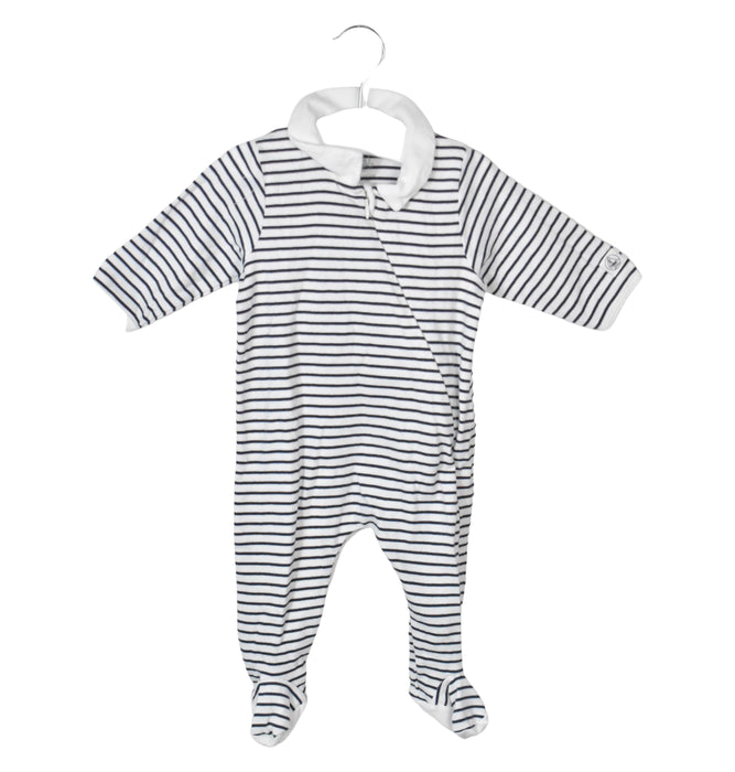 A Black Long Sleeve Jumpsuits from Petit Bateau in size 3-6M for neutral. (Front View)