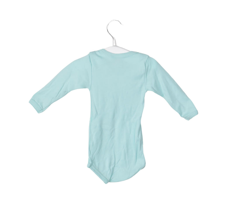 A Blue Long Sleeve Bodysuits from Petit Bateau in size 3-6M for neutral. (Back View)