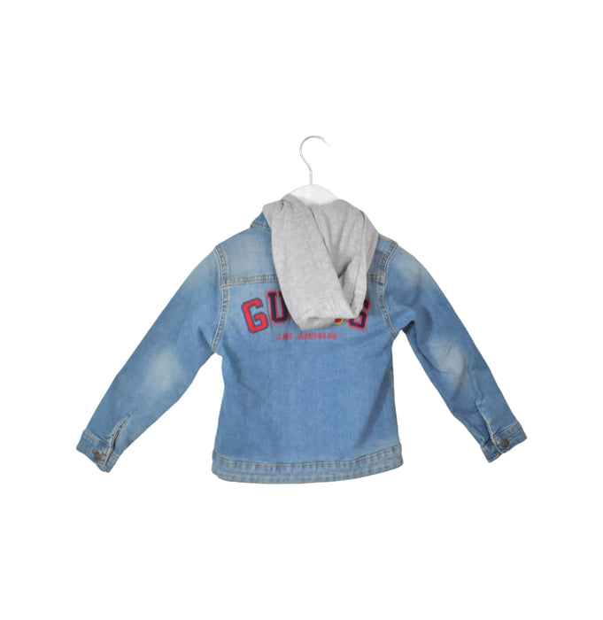 A Blue Lightweight Jackets from Guess in size 5T for neutral. (Back View)