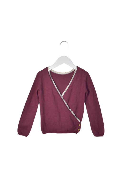 A Purple Long Sleeve Tops from Excuse My French in size 4T for girl. (Front View)