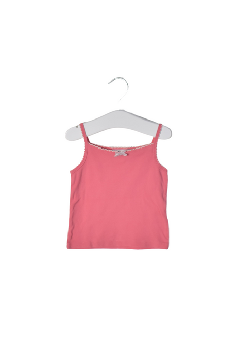 A Pink Sleeveless Tops from The Little White Company in size 3T for girl. (Front View)