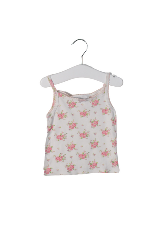 A White Sleeveless Tops from The Little White Company in size 2T for girl. (Front View)