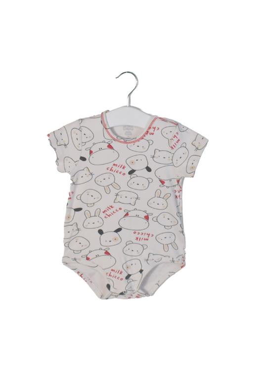 A White Short Sleeve Bodysuits from Chicco in size 3T for neutral. (Front View)