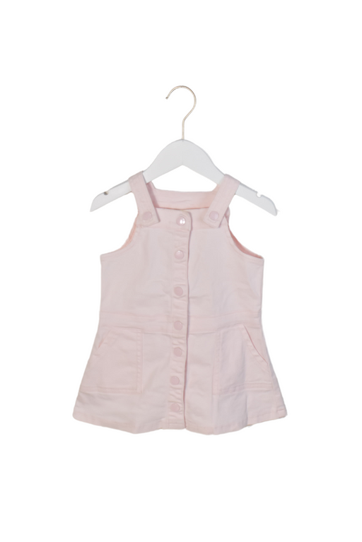 A Pink Overall Dresses from Seed in size 2T for girl. (Front View)