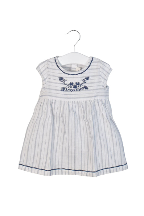 A White Short Sleeve Dresses from Cyrillus in size 6-12M for girl. (Front View)