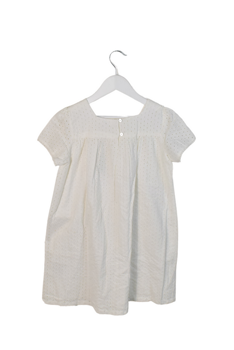A White Short Sleeve Dresses from Monoprix in size 8Y for girl. (Back View)