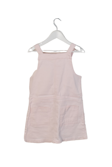 A Pink Overall Dresses from Seed in size 8Y for girl. (Back View)