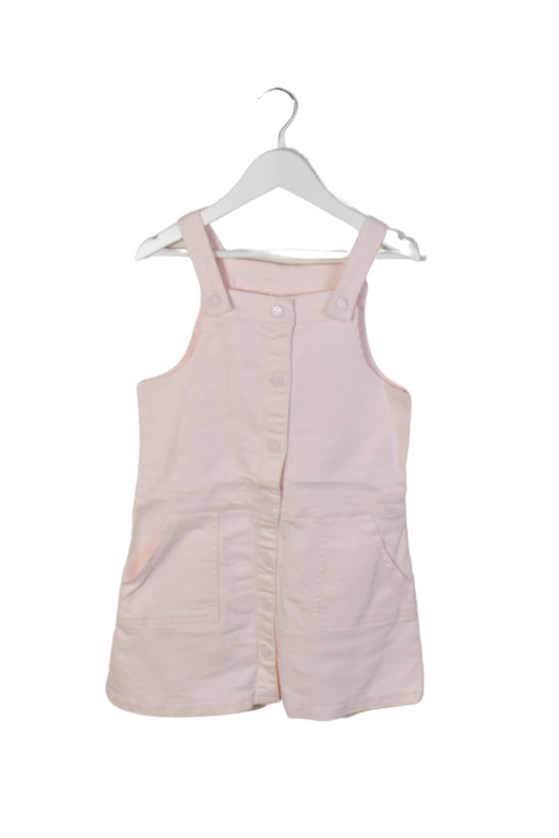 A Pink Overall Dresses from Seed in size 8Y for girl. (Front View)
