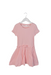 A Pink Short Sleeve Dresses from Seed in size 10Y for girl. (Front View)