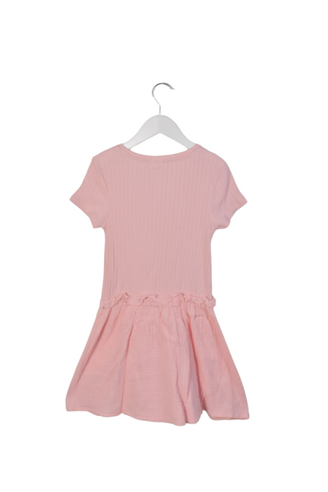 A Pink Short Sleeve Dresses from Seed in size 10Y for girl. (Back View)