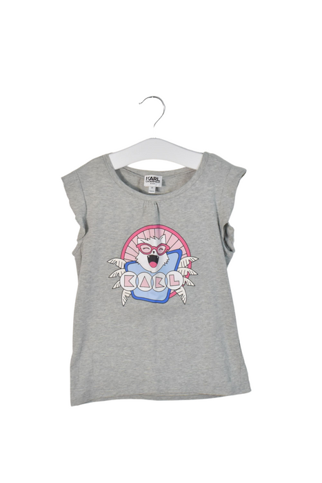 A Grey Short Sleeve T Shirts from Karl Lagerfeld in size 8Y for girl. (Front View)