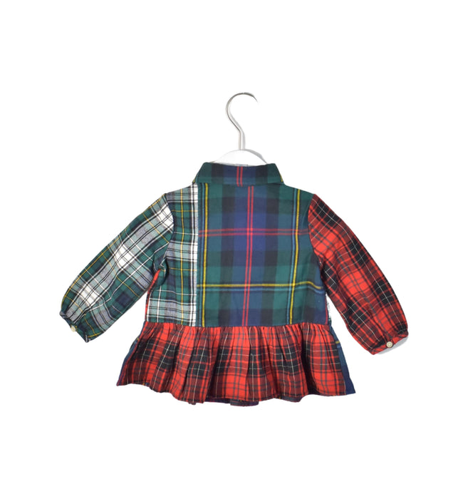 A Green Long Sleeve Dresses from Ralph Lauren in size 6-12M for girl. (Back View)