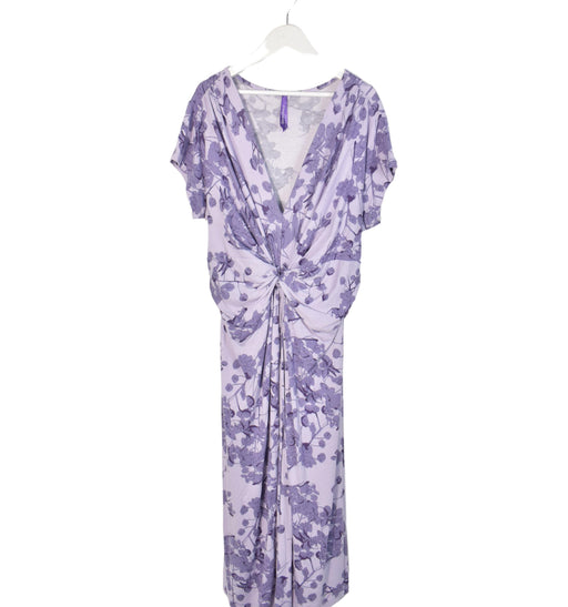A Purple Short Sleeve Dresses from Seraphine in size M for maternity. (Front View)
