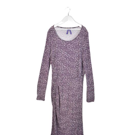 A Purple Long Sleeve Dresses from Seraphine in size M for maternity. (Front View)