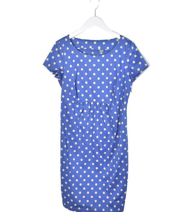 A Blue Short Sleeve Dresses from Seraphine in size M for maternity. (Front View)