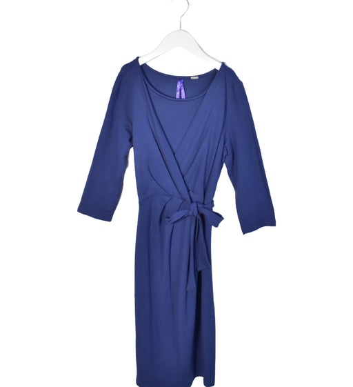 A Blue Long Sleeve Dresses from Seraphine in size M for maternity. (Front View)