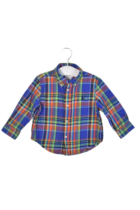 A Blue Shirts from Ralph Lauren in size 6-12M for neutral. (Front View)
