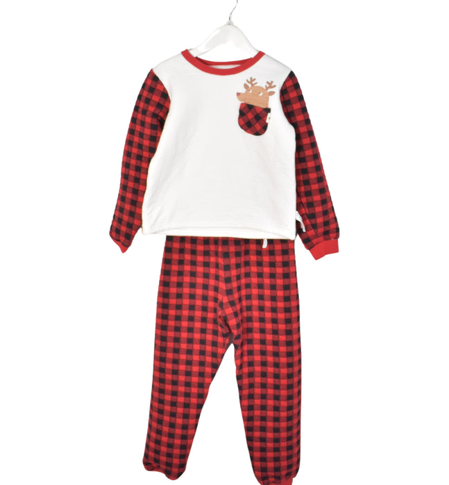 A Red Pyjama Sets from Organic Mom in size 8Y for neutral. (Front View)
