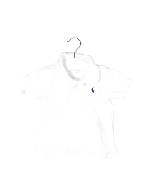 A White Short Sleeve Polos from Ralph Lauren in size 6-12M for boy. (Front View)