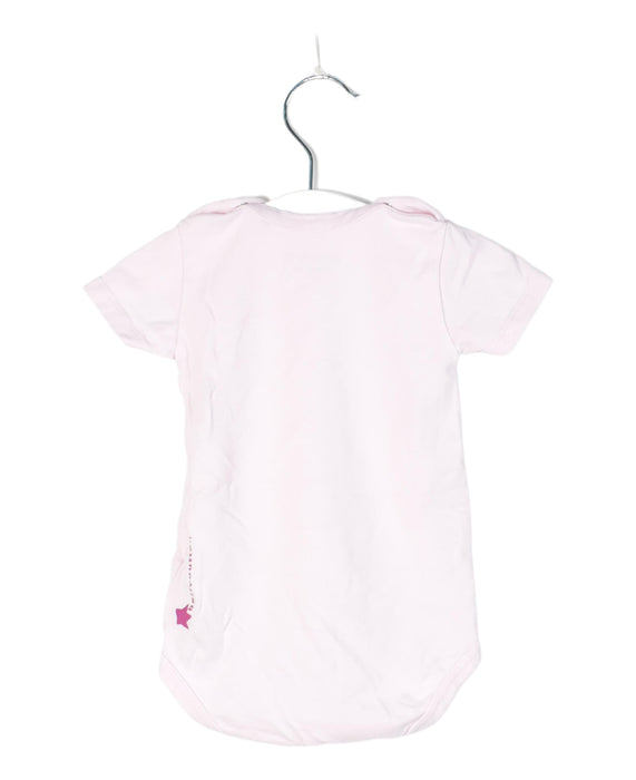 A Pink Short Sleeve Bodysuits from bellybutton in size 0-3M for girl. (Back View)