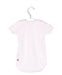 A Pink Short Sleeve Bodysuits from bellybutton in size 0-3M for girl. (Back View)