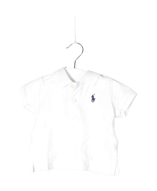 A White Short Sleeve Polos from Ralph Lauren in size 0-3M for girl. (Front View)