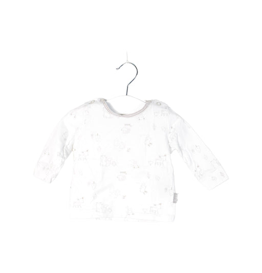 A White Long Sleeve Tops from Sigikid in size 0-3M for neutral. (Front View)